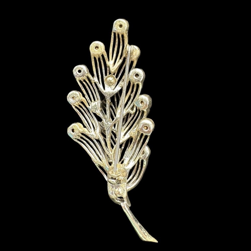Gorgeous Vintage Gold and Multicolor Crystal Brooch - MINT CONDITION - Picture 2 of 5